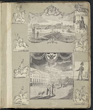 Albumblad met diverse voorstellingen