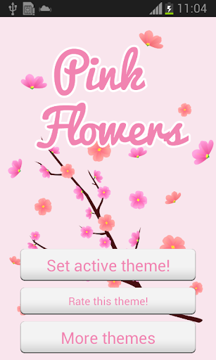 Pink Flowers GO Keyboard