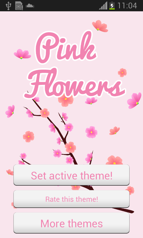 Pink Flowers GO Keyboard - screenshot