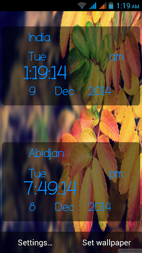 Autumn Digital Clock