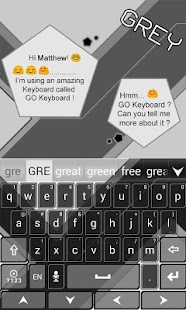 Grey GO Keyboard Theme Screenshots 2