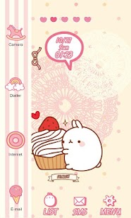 【免費娛樂App】CUKI Theme Molang's cake-APP點子