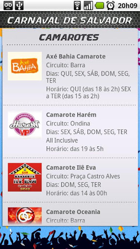 Carnaval de Salvador 2012 Android app Screenshot 7