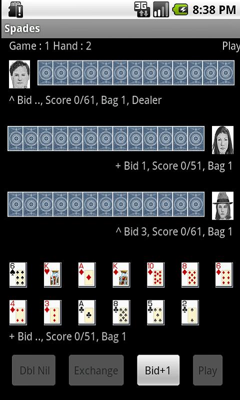 Android application Spades screenshort