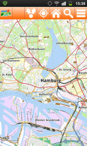 Hamburg Offline mappa Map