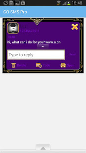 GO SMS Golden Vintage Purple(圖5)-速報App