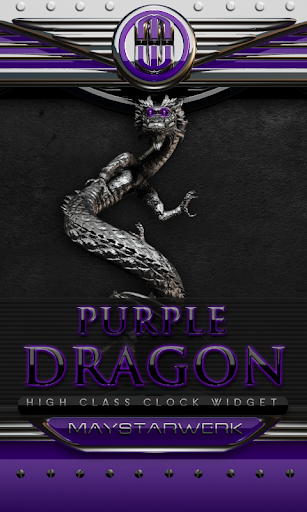 Dragon Clock Widget purple