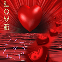 Red Heart On Red Sea Live Wall logo