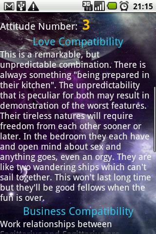 Horoscope &amp; Love Compatibility Screen 3