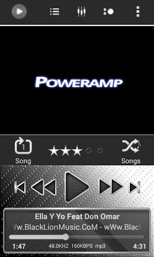 Poweramp Skin White Neon