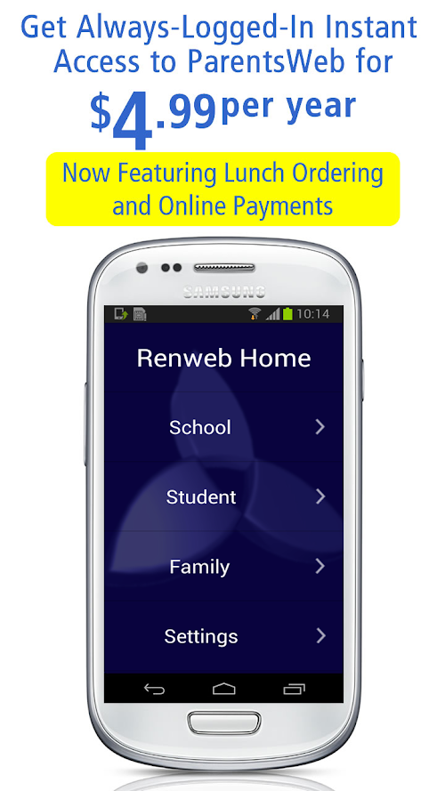 Android application RenWeb Home screenshort