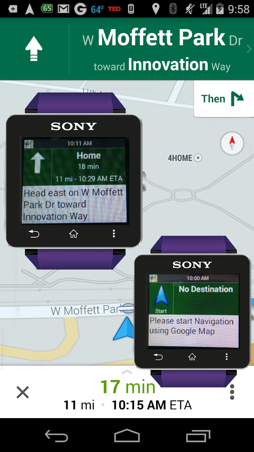 Smart G Navi for SmartWatch 2 Screen 3