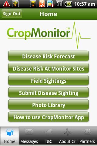 Android application CropMonitor screenshort