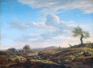 RIJKS: Adriaen van de Velde: Hilly Landscape with a High Road 1672