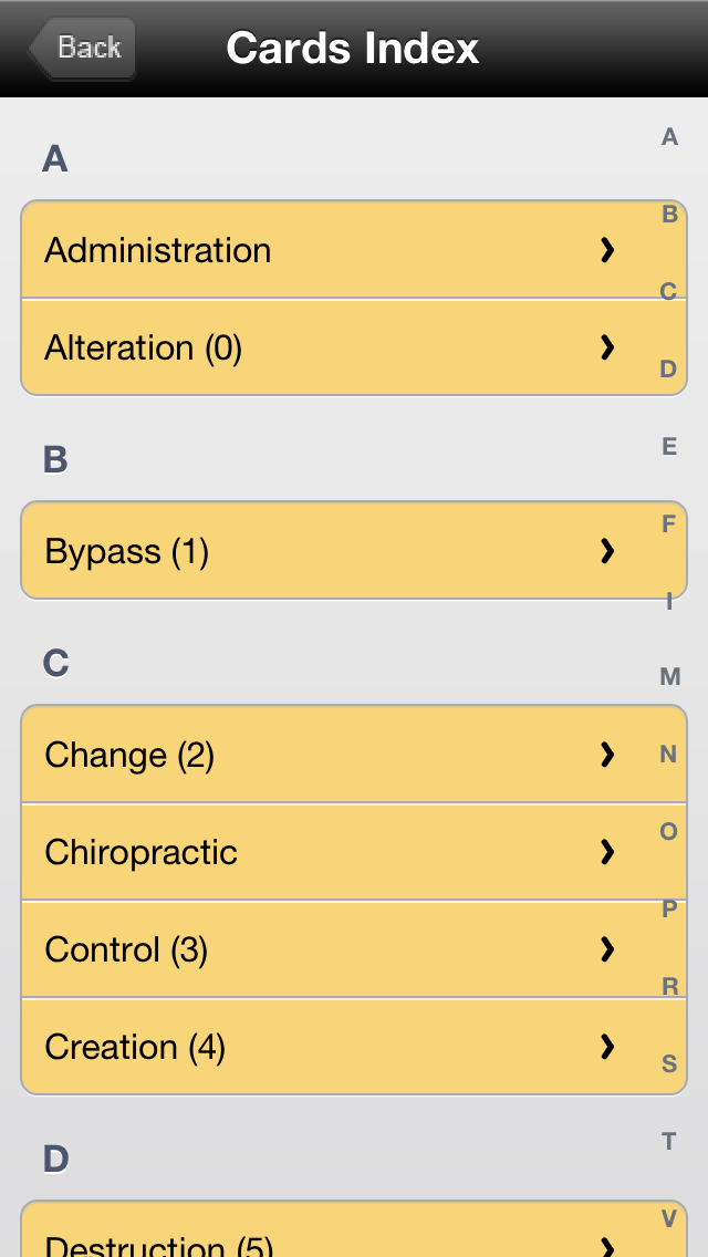 AHIMA’s ICD-10-PCS Flash Cards Screen 3