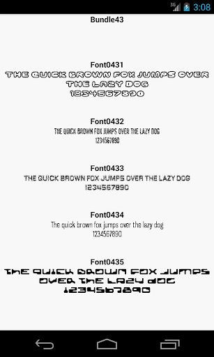 Fonts for FlipFont 43