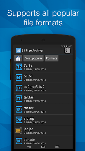 B1 Archiver zip rar unzip