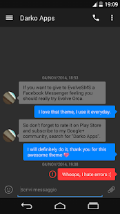 Theme for EvolveSMS - Orca Screenshots 3