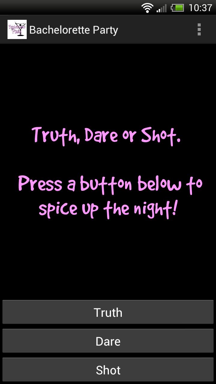 Bachelorette Party App Screen 1