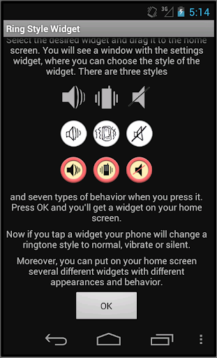 Change ringer mode widget