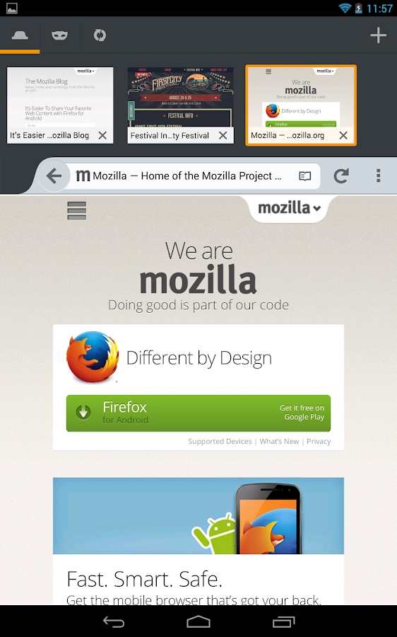 Firefox Browser for Android - screenshot