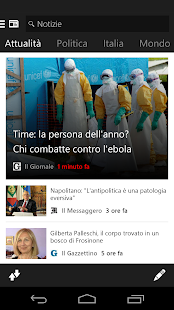 Screenshot dell'applicazione Android MSN