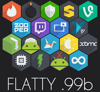 Flatty - A Flat Hex Icon Pack - screenshot thumbnail