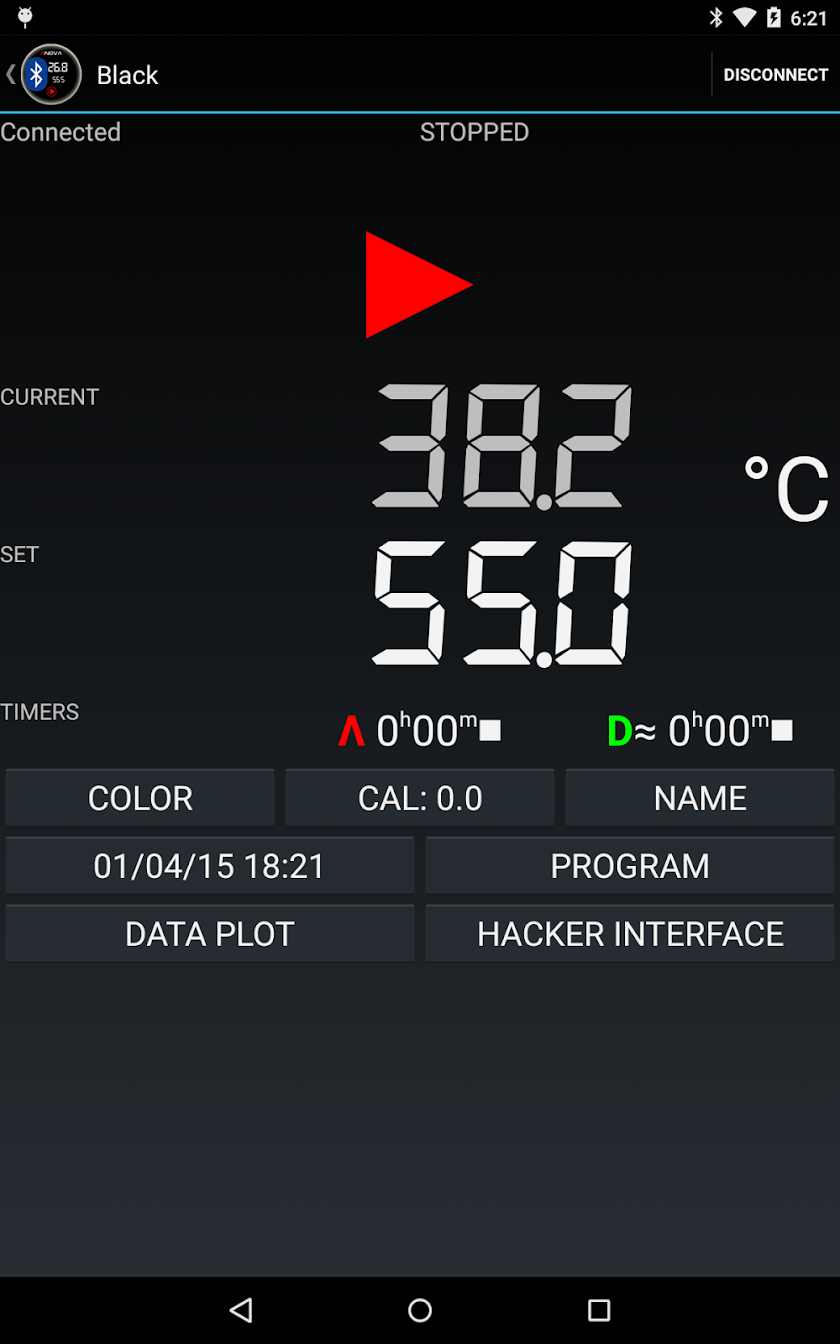 Sous-vide remote for ANOVA Screen 1