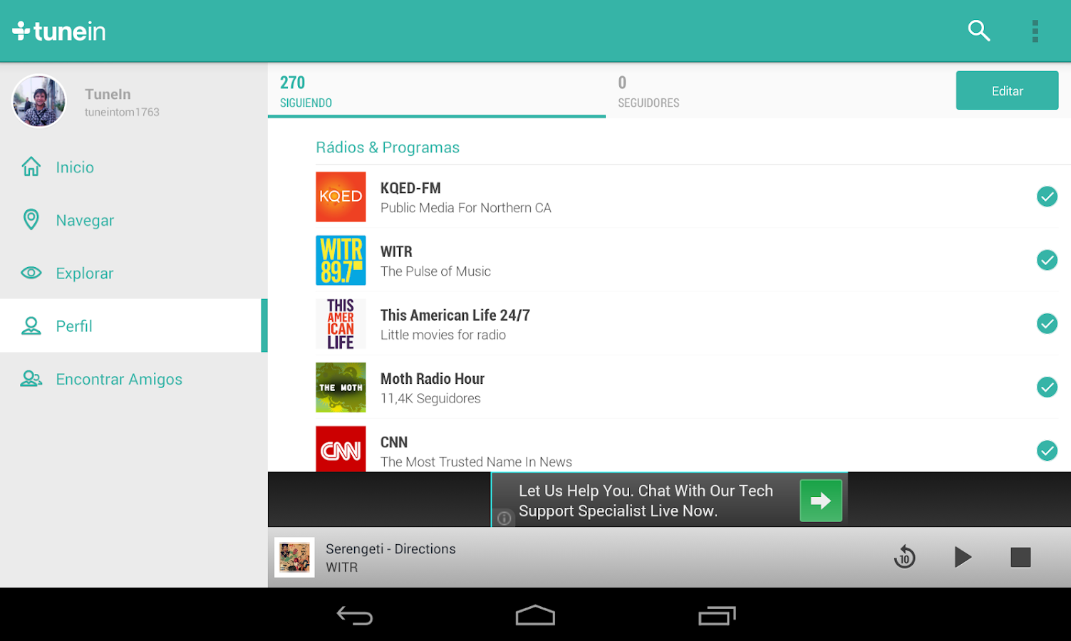TuneIn Radio Aplicaciones Android en Google Play