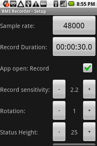 BMS Recorder Screen 2