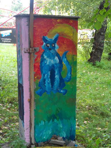 Граффити 'Синий пес'