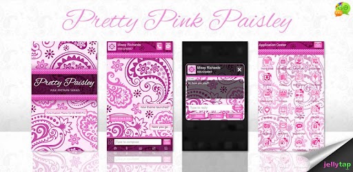 Изображения Pretty Pink Paisley SMS Theme на ПК с Windows