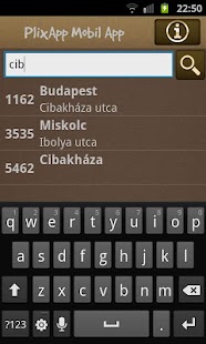 Irányítószám -település kereső Screenshots 1