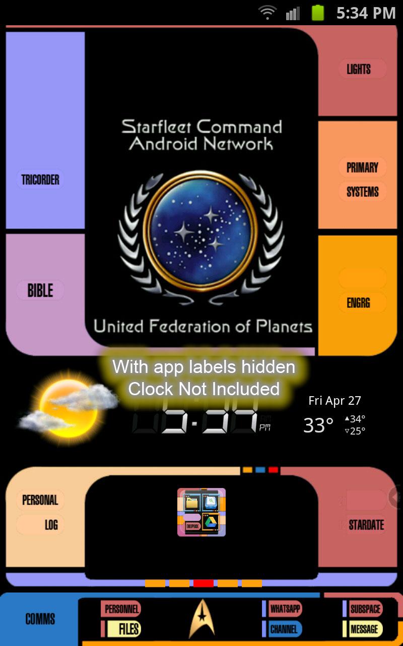 LCARS Go Launcher Ex Theme Screen 3