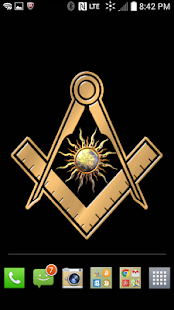 Freemason Gold Square & Compass Live Wal