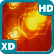 Valentine's Golden Hearts 3D