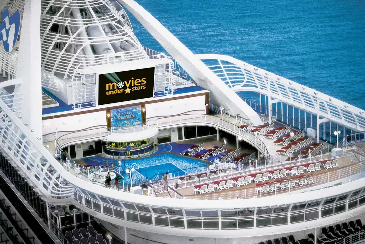Princess-Cruises-Movies-Under-Stars - Watch the latest films, family fare and sporting events on a 300-square-foot digital screen while relaxing at the pool under a backdrop of sea and stars on your Princess cruise.  

 


