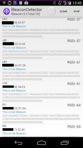 iBeacon Detector