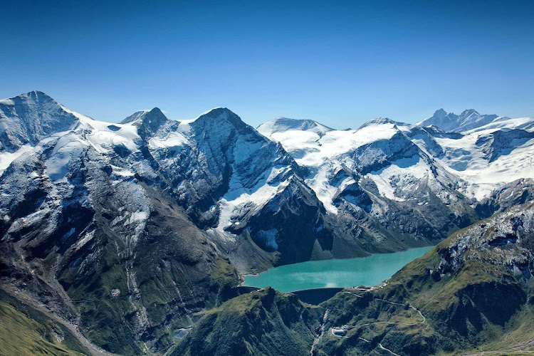 The Hohe Tauern mountain range near Kaprun in Salzburg, Austria.