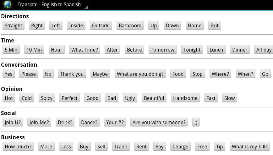Translate English Spanish Android Apps Appagg