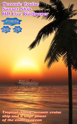 Oceanic Cruise Sunset Ship HD