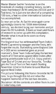 Sachin's Centuries Screenshots 0