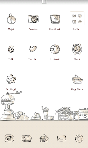 Sketch Cafe go launcher theme