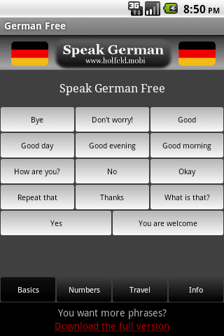 Android application Speak German Free screenshort