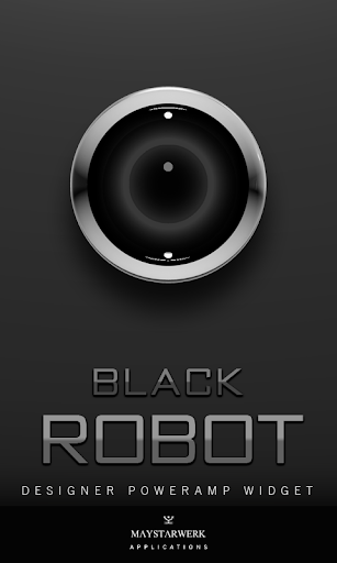 Poweramp Widget Black Robot