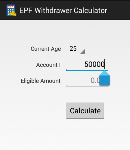 EPF Withdrawal Calculator