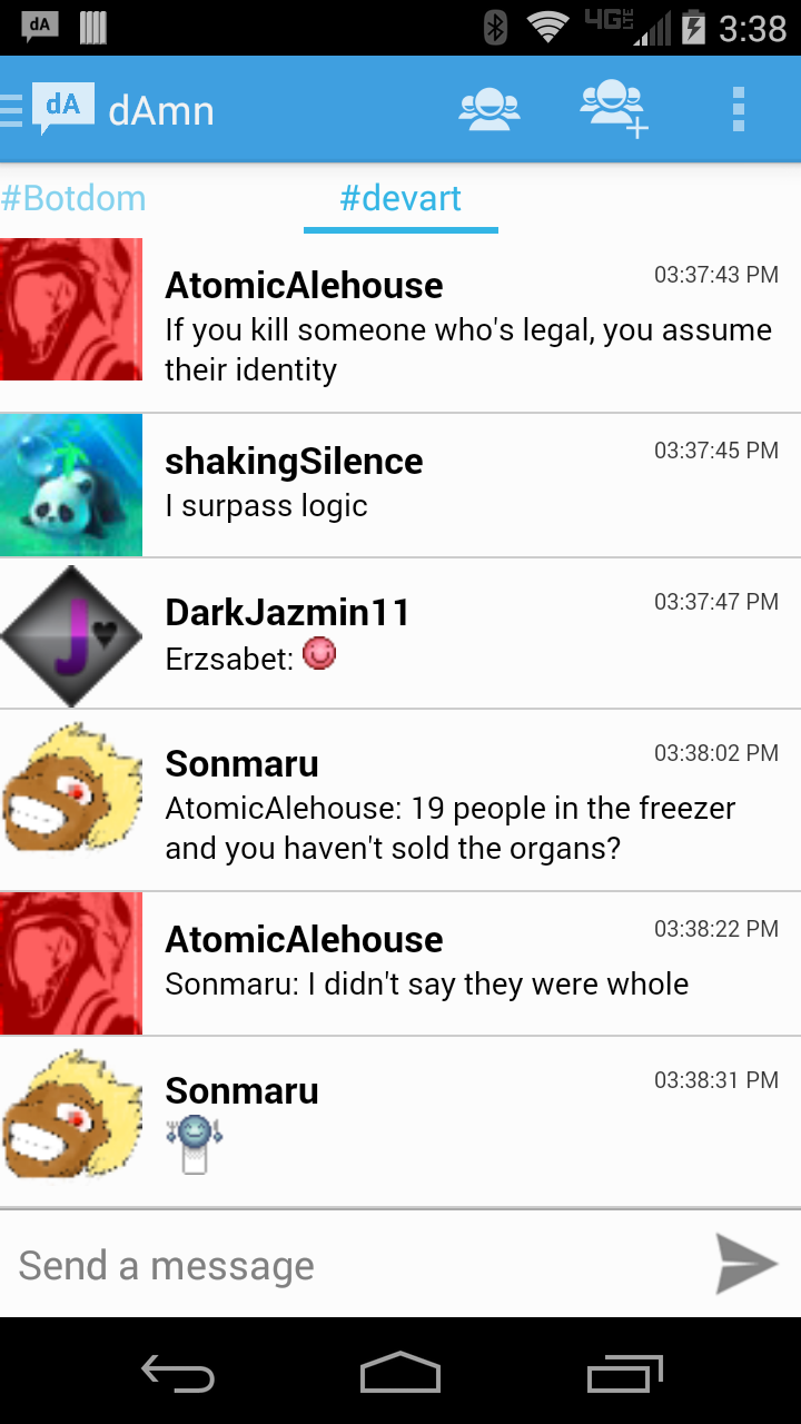 dAmnMessenger Pro Screen 2