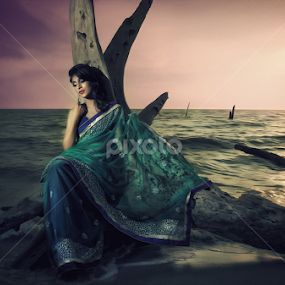 lonely by Budiman Daud - People Portraits of Women