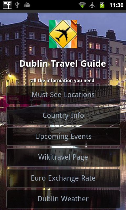 Android application Dublin Offline Travel Guide screenshort