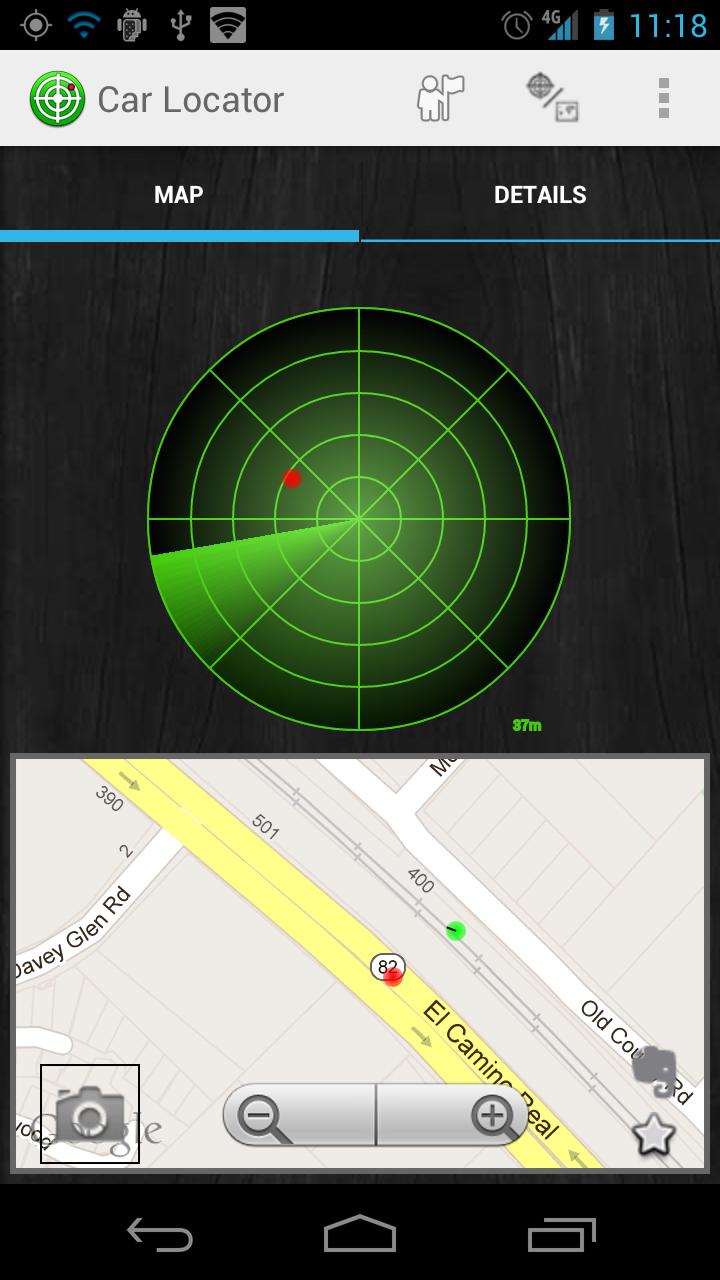 Car Locator Screen 1